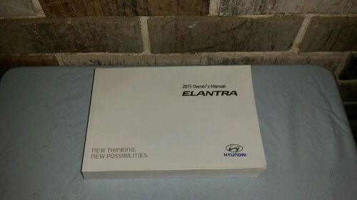 Super nice oem 2015 hyundai elantra owners manual book