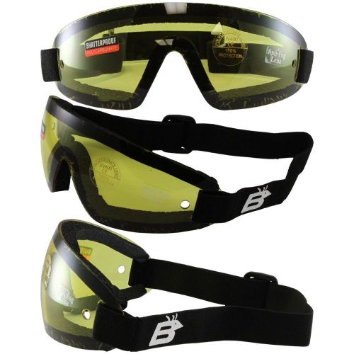 12 birdz wing sky diving parasailing motorcycle goggles yellow lens
