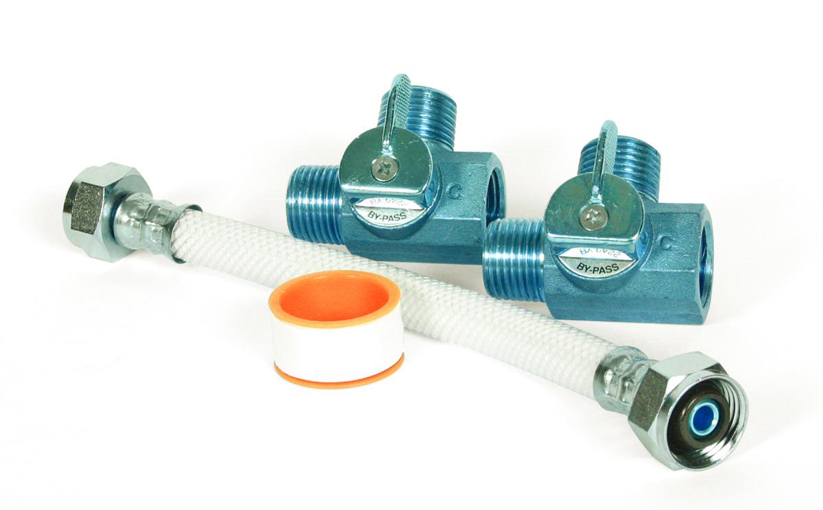 Camco 35953 permanent by-pass kit with brass valves 8 "