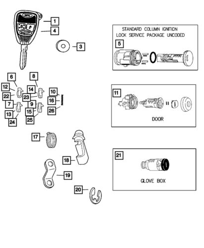 Genuine Mopar Blank With Transmitter Key 5183349AC, US $157.30, image 4