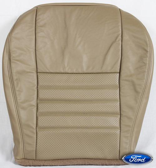 99-04 ford mustang saleen gt supercharged *driver bottom leather seat cover tan*