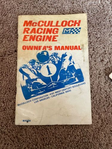 Go Kart McCulloch Racing Engines Owners Manual 85205, US $8.00, image 3