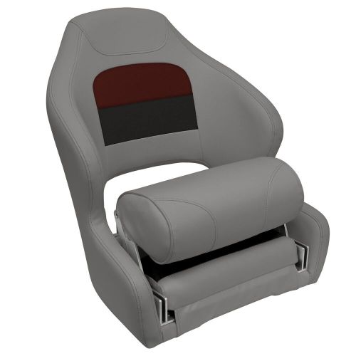 Wise 8WD3315-1012 Deluxe Pontoon Series Bucket Seat Bolster, Grey/Red/Charcoal, US $233.00, image 4