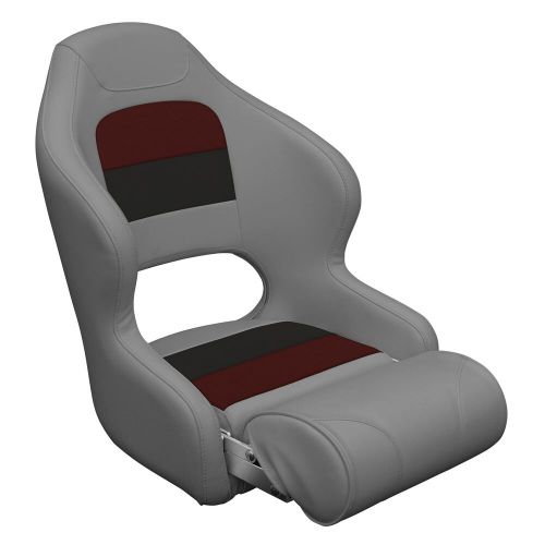 Wise 8WD3315-1012 Deluxe Pontoon Series Bucket Seat Bolster, Grey/Red/Charcoal, US $233.00, image 5