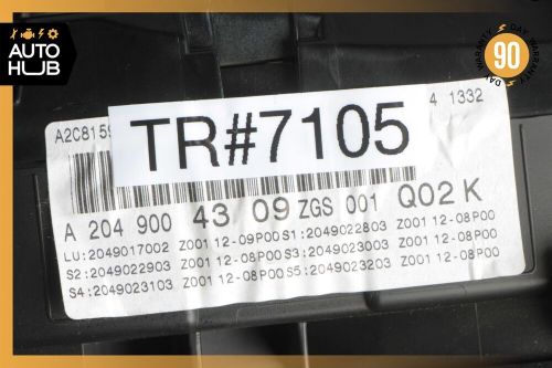 12-14 Mercedes W204 C300 C250 Instrument Speedometer Cluster 2049004309 OEM 81k, US $170.00, image 7