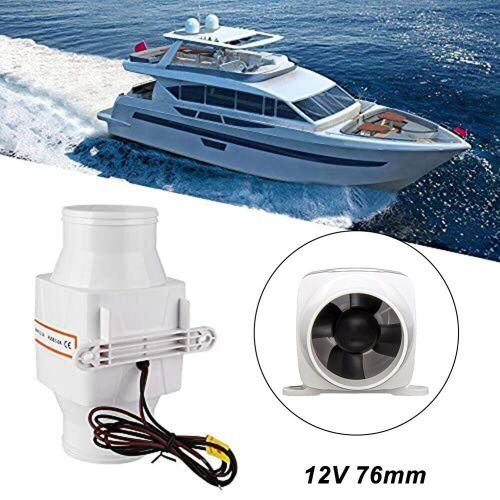 76mm In Line Blower Boat Bilge Cool Fan Marine Cabin Engine Ventilation 3" 12V, US $54.99, image 15