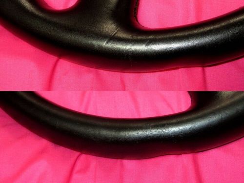 italvolanti IMOLA 35cm Black Leather and Spoke Steering Wheel Horn Button, US $279.00, image 2