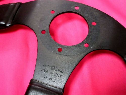 italvolanti IMOLA 35cm Black Leather and Spoke Steering Wheel Horn Button, US $279.00, image 3