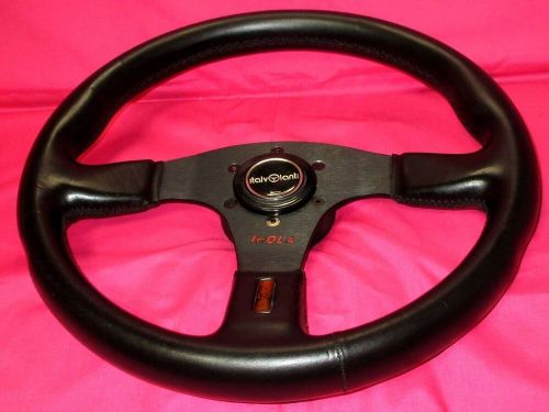 italvolanti IMOLA 35cm Black Leather and Spoke Steering Wheel Horn Button, US $279.00, image 6