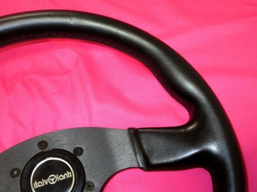 italvolanti IMOLA 35cm Black Leather and Spoke Steering Wheel Horn Button, US $279.00, image 9