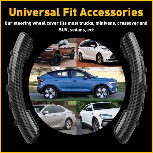 Carbon Fiber Carbon Fiber Universal Steering Wheel Booster Cover For 37-39cm H, US $15.99, image 5
