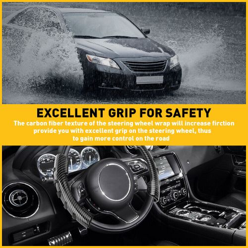 Carbon Fiber Carbon Fiber Universal Steering Wheel Booster Cover For 37-39cm H, US $15.99, image 10