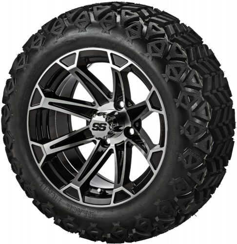 4 Golf Cart 23x10-14 All-Terrain Tires on 14x7 Black/Machined Viking Wheels, US $639.00, image 3