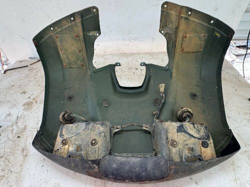 06 honda recon 250tm oem front fender panel plastic green with headlights#141