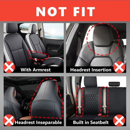 For Toyota Car Seat Covers Front Rear 5-Seats Protector PU Leather Full Set, US $43.99, image 5
