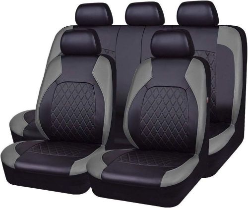 For Toyota Car Seat Covers Front Rear 5-Seats Protector PU Leather Full Set, US $43.99, image 8