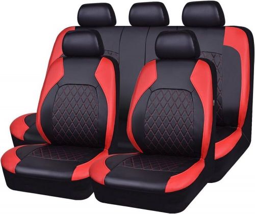 For Toyota Car Seat Covers Front Rear 5-Seats Protector PU Leather Full Set, US $43.99, image 9
