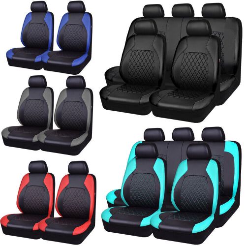 For Toyota Car Seat Covers Front Rear 5-Seats Protector PU Leather Full Set, US $43.99, image 16