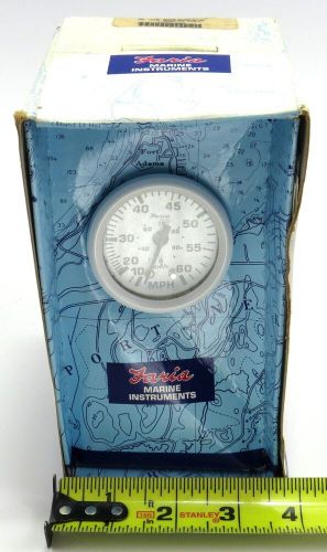 Faria Marine Instruments 14008 60 MPH Speedo, White Face/Trim, Old Stock - Read, US $49.88, image 3