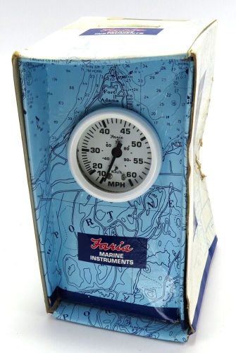 Faria Marine Instruments 14008 60 MPH Speedo, White Face/Trim, Old Stock - Read, US $49.88, image 9