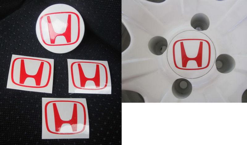 Honda wheel logo stickers decal vinly for cap jdm illest slammed   red color  