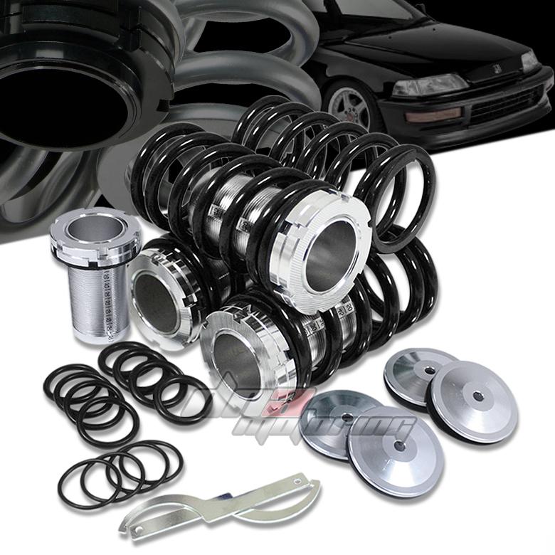 Adjustable 1-4" scale suspension black coilover spring/springs civic eg ek em dc
