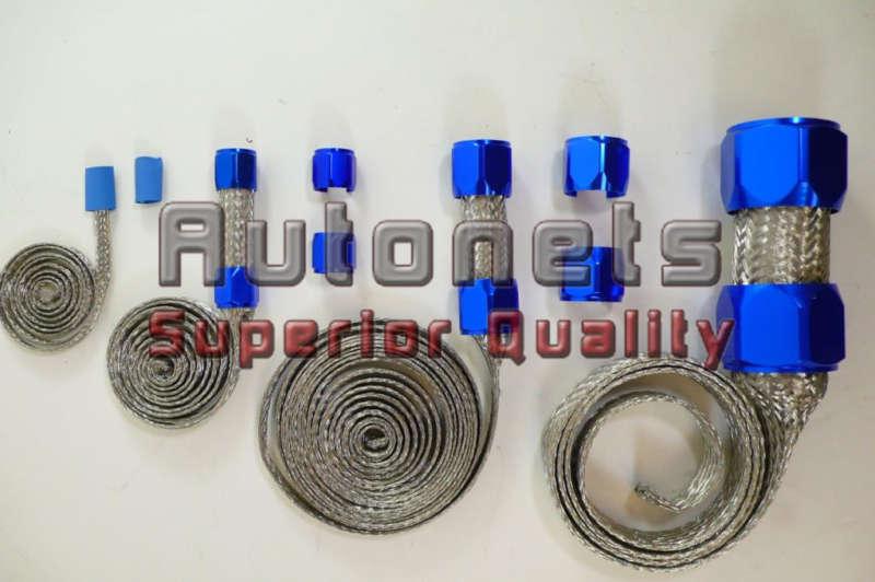 Find Blue Stainless Steel Braided Vacuum radiator Fuel heater Hose cover Sleeving in Long Beach