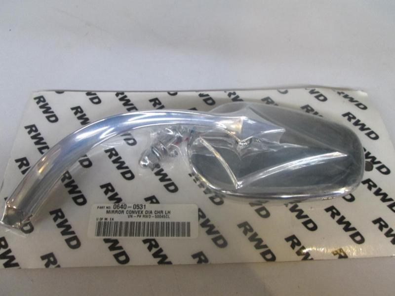 Rwd chrome left diamond convex mirrors