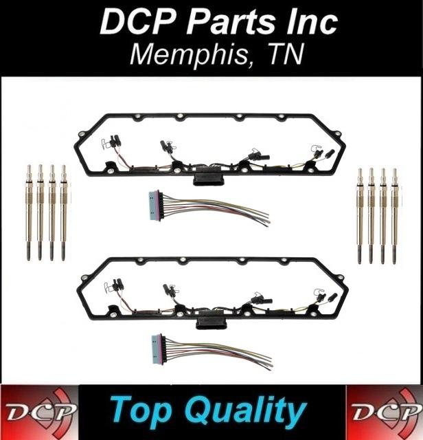 97-03 powerstroke 7.3l diesel glow plug kit - gaskets harnesses 8 plugs pigtails
