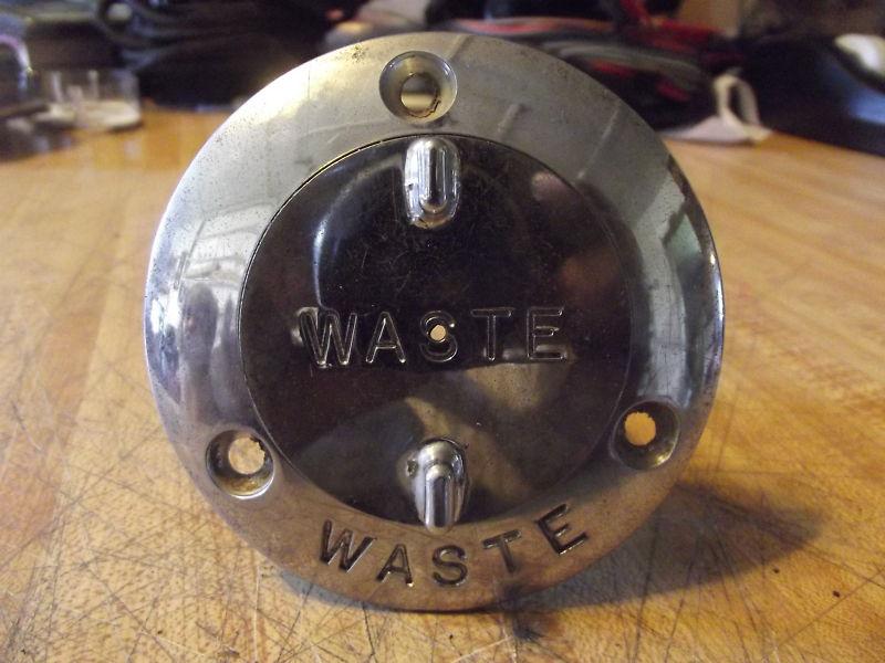 1-1/2 in stainless steel straight screw in cap boat waste filler :dt