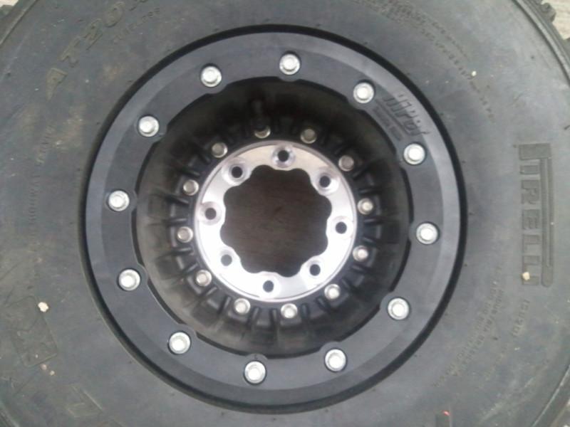 Hiper tech 3 rear 9x9 yam/hon dual bead lock (4+5) w/pirelli xc tire