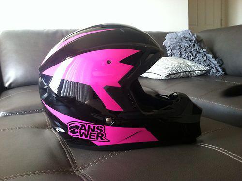 Womens answer racing helmet motorcycle motorcross nova stealth size small