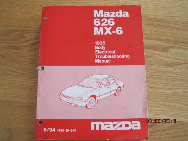1995 mazda 626 mx-6 mx6 body electrical service repair shop manual factory oem