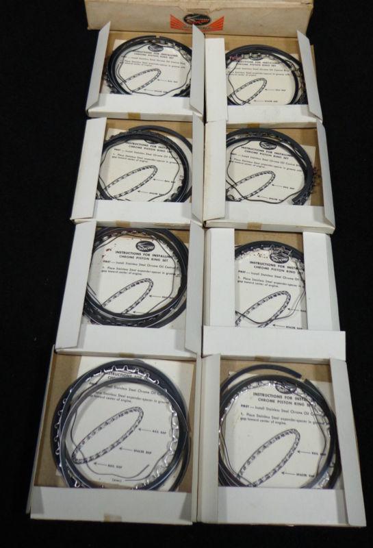 (8) piston ring sets (std) #39-34988,39-67123 mercury mercruiser v8 engines #2