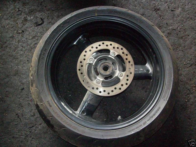 2003 03 triumph speed 4 rear wheel and rotor  68566