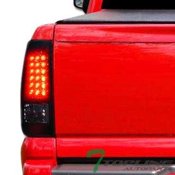 Red smoke lens led tail lights lamp 1999-2002 2003 chevy silverado/gmc sierra jy