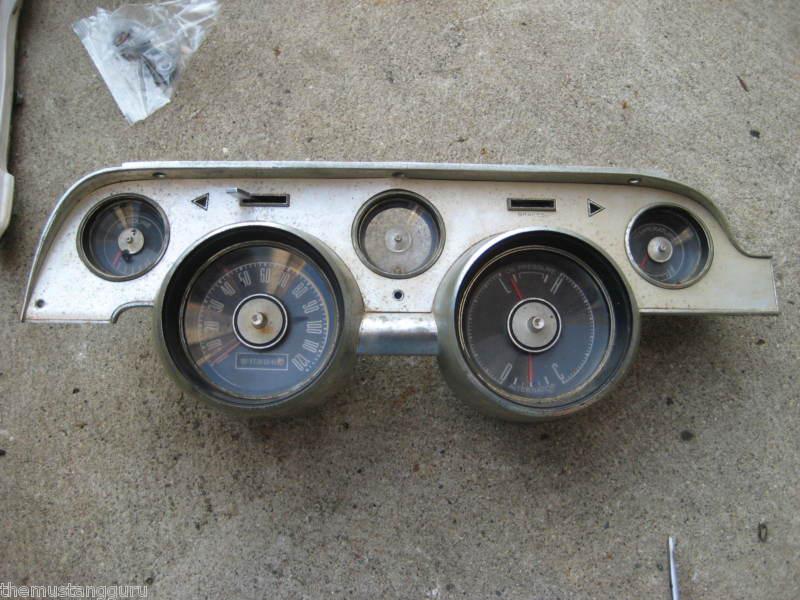 1967 1968 ford mustang shelby interior deluxe dash cluster speedometer aluminium