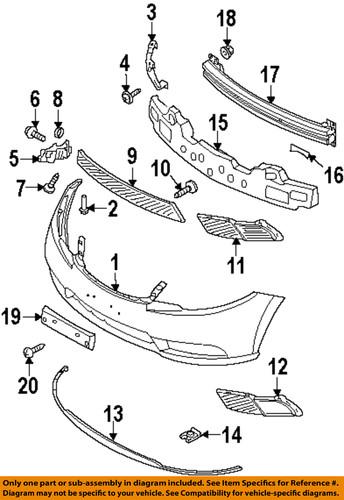 Kia oem 865641m600 bumper cover-cover