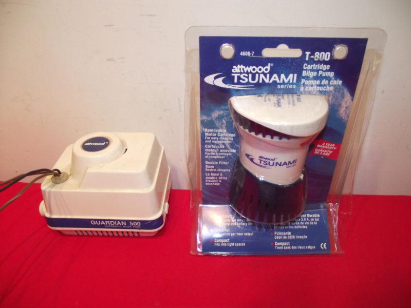 Attwood tsunami t800 bilge pump 12v 760 gph 4608-7 & guardan 500