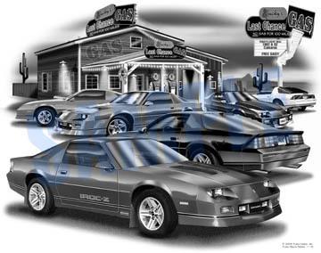 Camaro 82, 92 muscle car auto art print   ** free usa shipping **