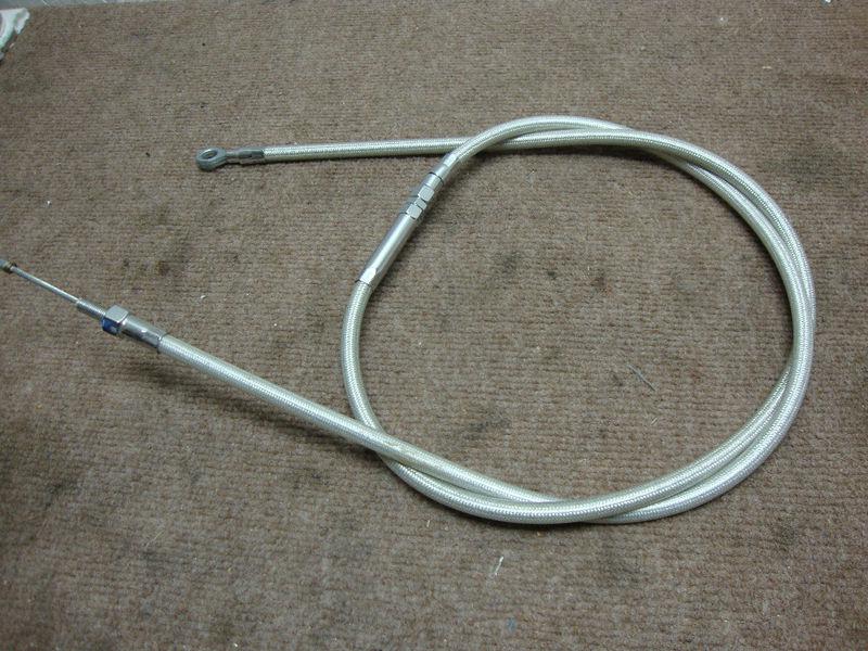 Big dog 70" steel braided clutch cable plastic coating custom 