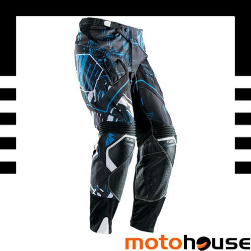Thor mens flux block pants mx offroad dirt motocross blue black white 