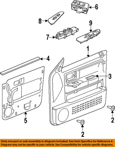 Mopar oem xj99zj1ac front door-switch bezel