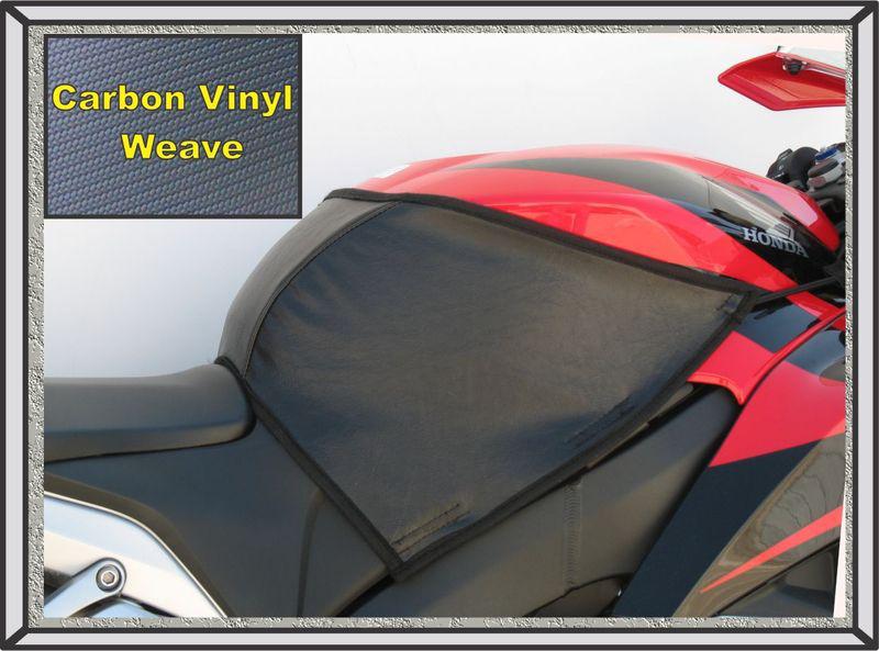 Honda cbr600rr targa tank cover black carbon weave premium vinyl 2007 - 2012