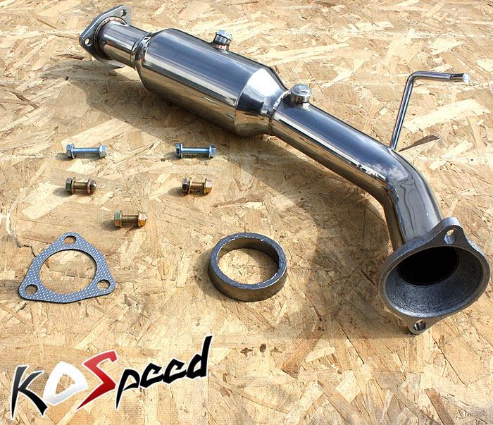 T-304 stainless steel ss downpipe down pipe test 02-05 civic si ep3 3dr hb jdm