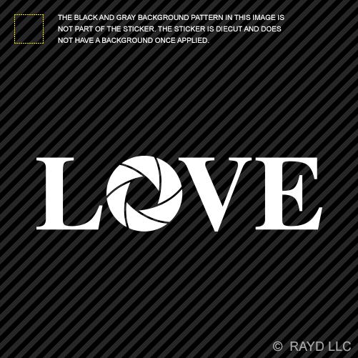 (2x) i love photography sticker die cut decal self adhesive vinyl dslr slr