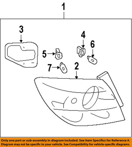 Mazda oem bn8f51180d combination lamps tail light-rear-lens & housing