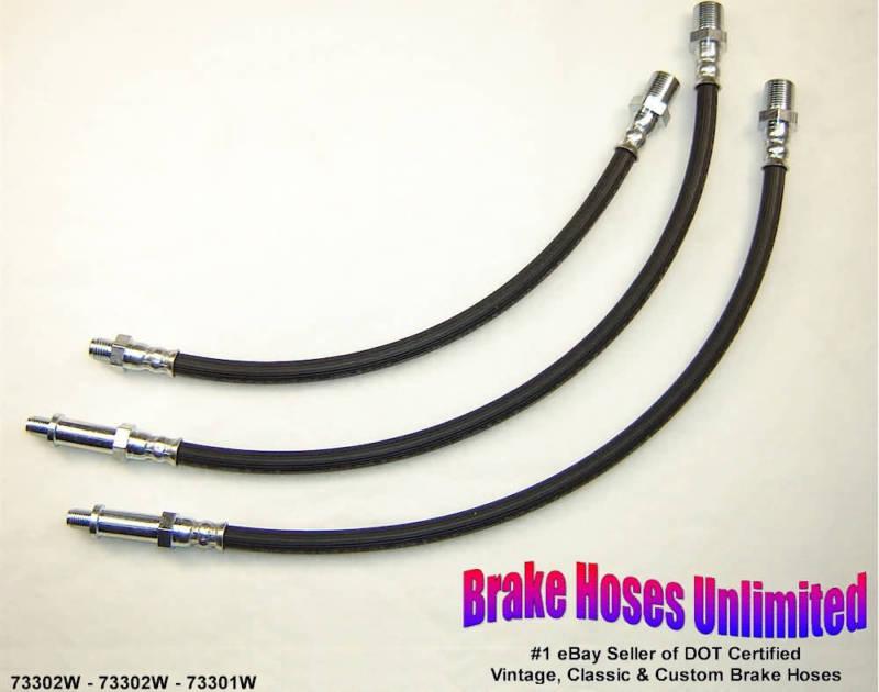 Brake hose set scout 1968 1969 w/ra-9, 4cyl