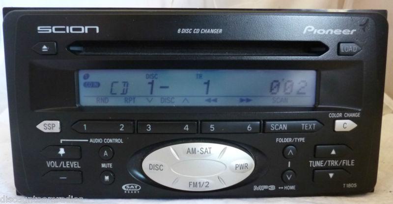 04-07 scion  xa xb tc radio 6 disc cd mp3 player 86120-0w110 t1805  *