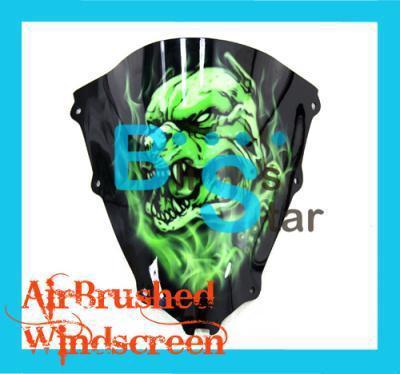 Suzuki gsxr 600/750 k6 2006-2007 double bubble racing airbrushed windscreen 2